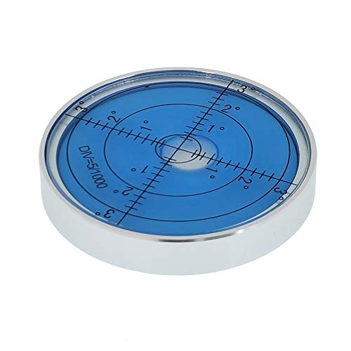 Horizontal Bubble Cardan Level - High Precision Round Bubble Spirit Level Accuracy 15'/2 Diameter 60X10mm (Noctilucent)