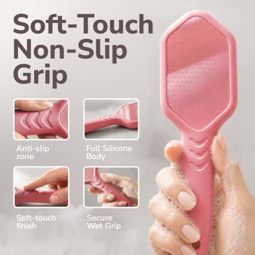 SILKLE Nano Glass Foot File - Foot Callus Remover for Feet & Foot Scrubber - style: Pink