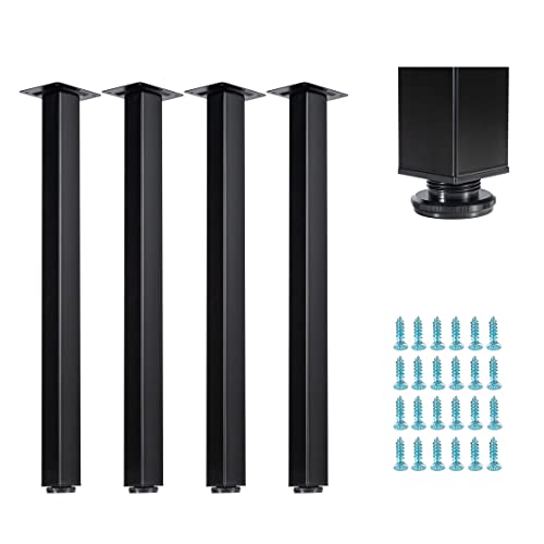 30 Inch Metal Table Legs,Heavy Duty Desk Legs,Black Set of 4. - size: 30"