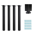30 Inch Metal Table Legs,Heavy Duty Desk Legs,Black Set of 4. - size: 30"