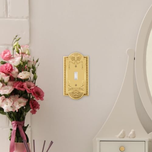 Nostalgic Warehouse Meadows Switch Plate with Single Toggle in Polished Brass - color: Polished Brass, size: Single Toggle