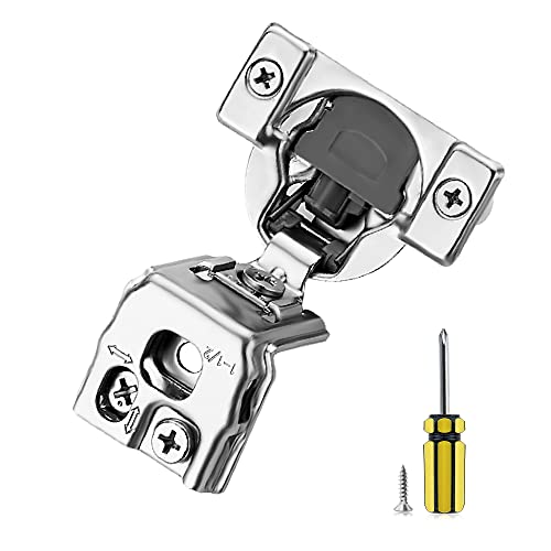 Ravinte 1-1/2 Inch Overlay Soft Close Hinge Kitchen Cabinet Hinges 60 Pack | 30 Pairs， Stainless Steel, Satin Nickel, Cabinet Hardware, Face Frame Fit, Adjustable For Kitchen, Cupboard, Furniture Doors - size: 1-1/2 inch Overlay