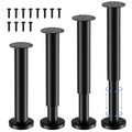 4 Pack Adjustable Height Replacement Furniture Legs 10-17 Inch - size: 10-17in