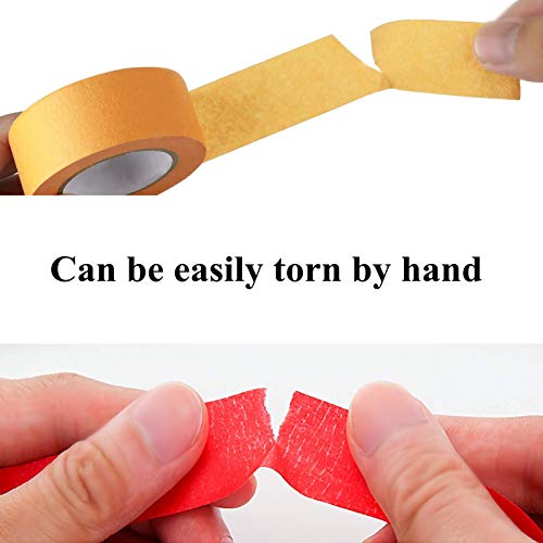 10 PCS Colored Masking Tape, 1 Inch x 13 Yards x 10 Rolls, 390 Feet Total.