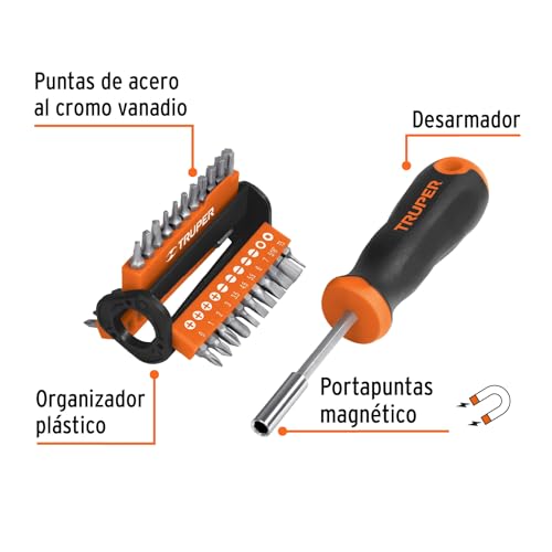Multi-point screwdriver with 33 tips