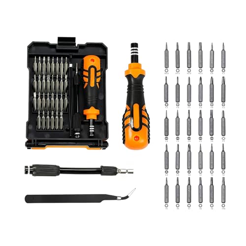 Laptop Precision Screwdriver Set,33 in 1 Magnetic Small Screwdriver Electronic Repair Tool Kit for Phone, Glasses, Watch, Ring Doorbell, RC Car, Xbox,Toys