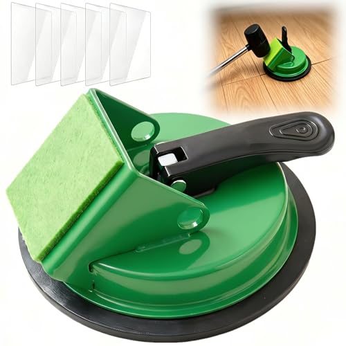 Heavy Duty Floor Gap Fixer Tool, 45°Striking Surface Professional Floor Gap Repair Tool, Made of Iron & Enhanced Suction Cup. with 5pcs Sticky Pads for Fixer Vinyl, Wood, Laminate Flooring Tools