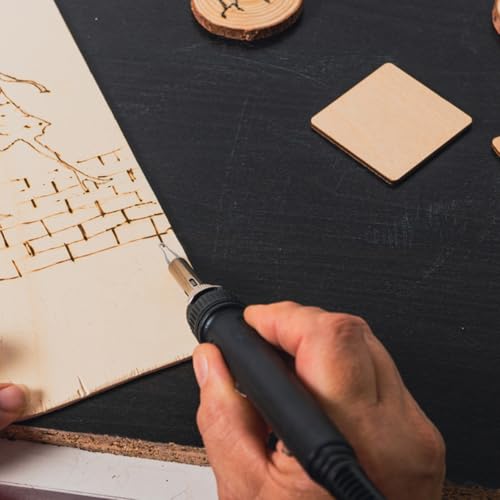 PLAFOPE Pyrography Tips 2 Pcs Wood Burning Nibs Replacement for Detailed Engraving Shading and Drawing Fast Heat up Electric Soldering Tips for Wood Burning Machine