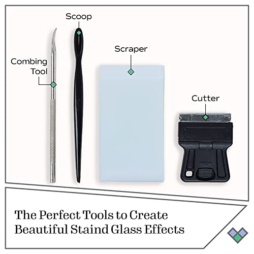 Gallery Glass Stained Glass Tool Set, 4 Piece Tool Set Perfect for Stained Glass DIY Arts and Crafts, 19739
