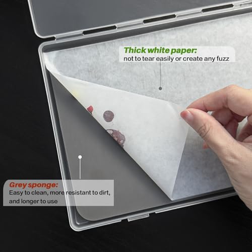 Stay Wet Palette for Acrylic Painting, Wet Pallets for Painting Miniatures Include Wet Pallete Tray, 2 Pcs Sponges and 100 Pcs Hydro Paper to Keep Paint Stay Wet - color: Regular Version