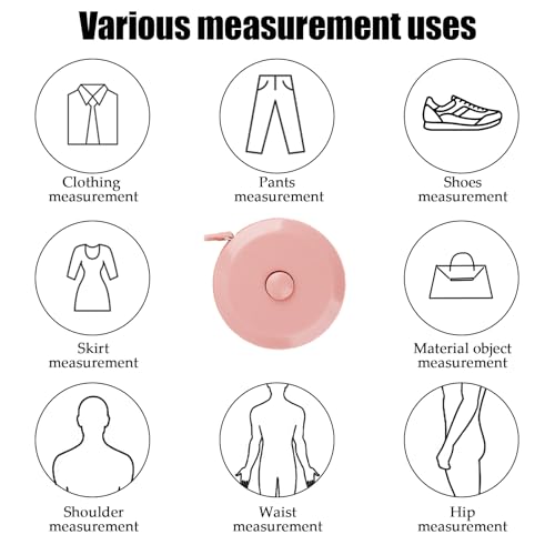 GDMINLO 3 Pack Tape Measure Measuring Tape for Body Fabric Sewing Tailor Cloth Knitting Craft Weight Loss Measurements Retractable 60-inch 1.5 Meter, Small Push ButtonDouble Scales Rulers