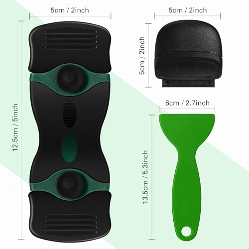 Tallew 9 Pcs Plastic Scraper Set Paint Tool Non Scratch Putty, Green - color: Green
