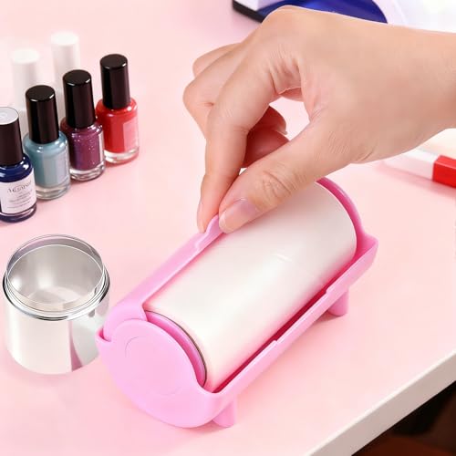 Nail Stamper Cleaner Roll, Sticky Lint Remover for Stampers - color: Pink