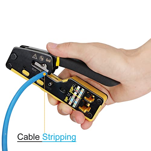 Solsop Pass Through RJ45 Crimp Tool Kit Ethernet Crimper