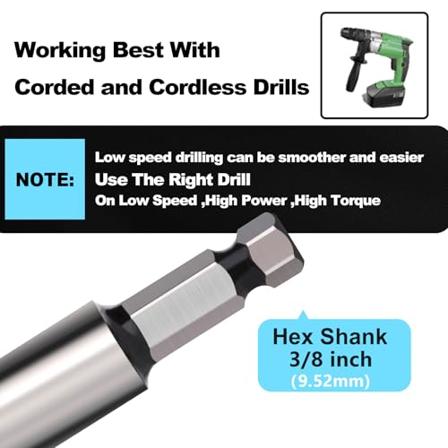1-1/8" X 7.87" Auger Bit for Wood, 28x200mm Hex Long Auger Drill Bit - size: 1-1/8" (28mm)diameter, style: 7.87 inch / 200mm Length