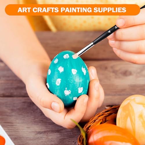 Miniature Brushes, Aoartix 15 Pcs Dry Detail Paint Brush, Triangular Handle - color: Black