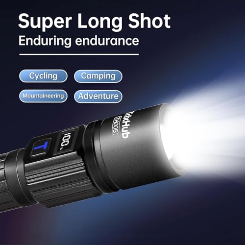 TrixHub Rechargeable Flashlights 2 Pack Super Bright High Lumens Flashlight - color: Black, size: 2 Pack