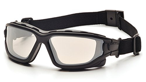 PYRAMEX I-Force Sporty Dual Pane Anti-Fog Goggle, Black Frame/Clear Anti-Fog Lens - color: I/O Mirror Anti-fog Lens / Black Frame