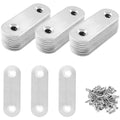 Jiozermi 24 Pcs Straight Brace, 2" x 0.6", Stainless Steel - size: Silver, 2” x 0.6”, 24 Pcs
