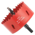 3-1/8 inch Bi-Metal Hole Saw Drill Bit - Ideal for Circular Cuts in Wood, Plastic, and Sheet Metal - 1-3/16" Cutting Depth - Includes Arbor and Pilot Bit - size: 3-1/8"(79mm)