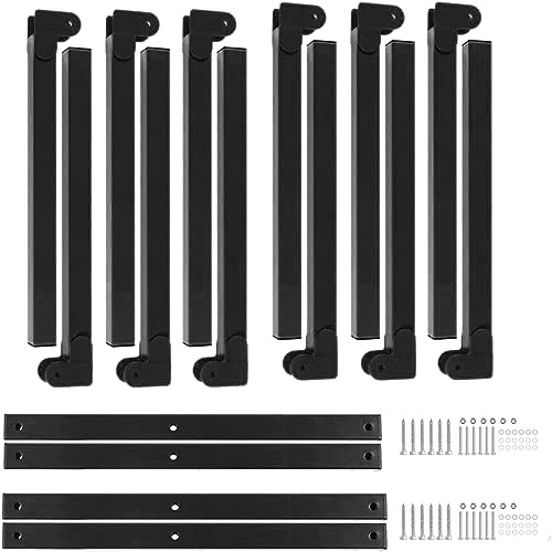 Ultrawall Wall Mount Wood Organizer and Lumber Storage Rack with 3-Level - style: Black-4 PACK