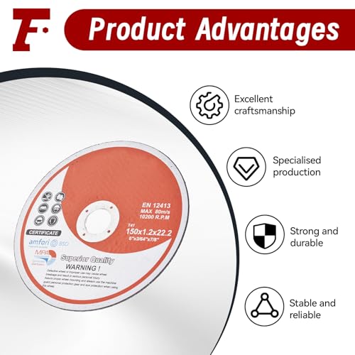 25 Pack 6"x.045"x7/8" Cut-Off Wheel - Metal & Stainless Steel Cutting Discs - size: 25pcs 6"*0.045"*7/8"
