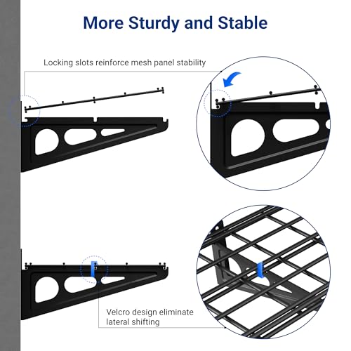 FLEXIMOUNTS 12-inch-by-72-inch Wall Shelf Garage Storage Rack Wall Mounted Floating Shelves,1x6ft,Black, 2-Pack, Classic Series - color: Black, size: 2 pack-1x6 ft