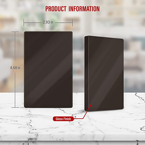 ENERLITES Screwless Blank Wall Plate, 1-Gang Outlet Covers, 1 Pack, Brown - color: Brown, size: Screwless