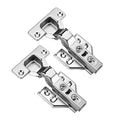 10Pcs Soft Close Half Overlay Cabinet Hinges with Clip-On Plate - color: Half Overlay, size: 10 Pieces