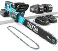 SEESII 40V Electric Chainsaw Cordless 18-Inch with 2 x 5.0Ah Batteries - color: Keppel