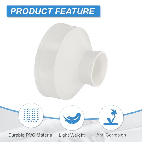 PATIKIL 250mm to 110mm Duct Reducer PVC Pipe Increaser Adapter Airflow Tube - size: 250mm to 110mm