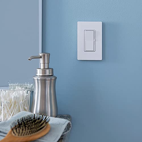Lutron Claro Light Switch Cover Plate, 1 Gang Wallplate, Satin - color: Snow, size: 1 Pack