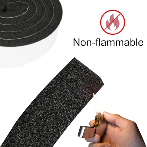 2 Rolls 1/2 Inch W 1/4 T Weather Stripping Air Conditioner Open Cell Foam Seal Tape, Window Insulation High Resilience Seal Strip for Doors Window,Total 32FT - size: 1/2IN*1/4IN*32FT