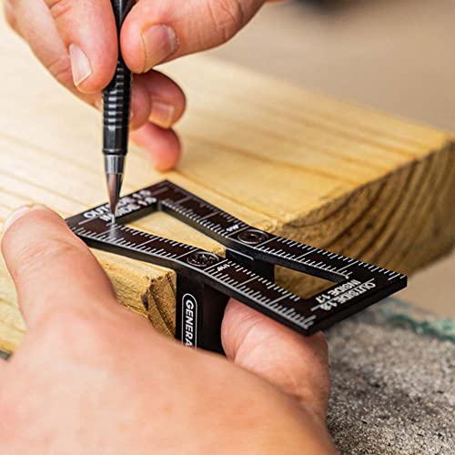 General Tools Woodworking Dovetail Marker Jig #47, Accurate and Precise Guide for 1:5, 1:6, 1:8, 1:10 Slopes, Black