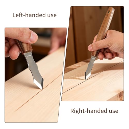 RUITOOL 2-Piece Woodworking Marking Knife Set with Bamboo Storage Box