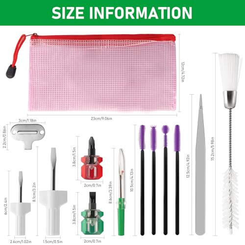 ATROPOS 19 Pcs Sewing Machine Cleaning Kit, Repair Tools with Storage Bag for Sewing Machine Maintenance