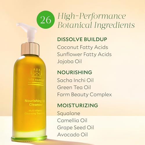 Tata Harper Nourishing Oil Cleanser, Gentle Makeup Removing Cleanser, Cleansing Oil, Natural Skincare - size: 17.71 Ounce (Pack of 1)