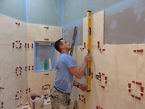 1/16" T-Lock ™ Complete KIT Anti lippage Tile leveling system by PERFECT LEVEL MASTER ™ 300 spacers & 100 wedges in handy bucket ! Tlock