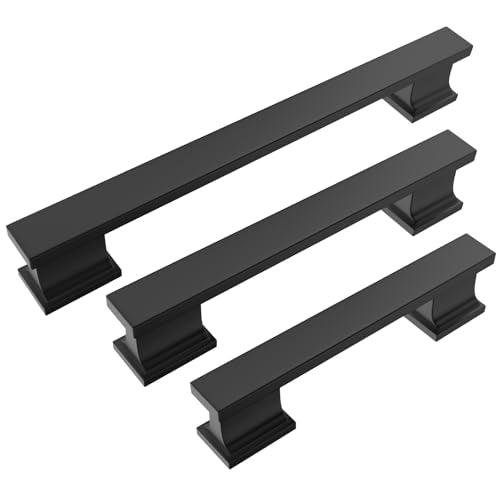 COTYKILEY 10 Pack 7 Inch(177mm) Matte Black Cabinet Handles Black Kitchen Cabinet Pulls Cabinet Door Handles Kitchen Cabinet Hardware Cupboard Drawer Pulls Dresser Handles - color: Matte Black, size: 7" Hole Center（177MM）
