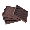 Jayen Non Slip Furniture Caster Cups Coasters Pads for Hardwood Floors, 5x5 - size: 4 Pcs Brown