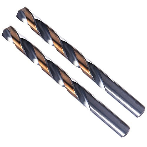 2PCS 1/2" Black and Gold Twist Drill Bit Set - size: 1/2 inch