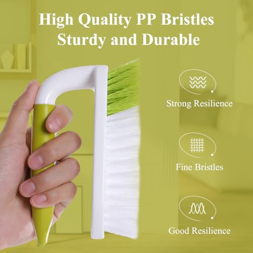 Heavy Duty Scrub Brush with Stiff Bristles - Comfort Grip Cleaning Brush for Tile, Carpet, Sink, Shower - Durable Ergonomic Handle for Floor Tub Scrubbing