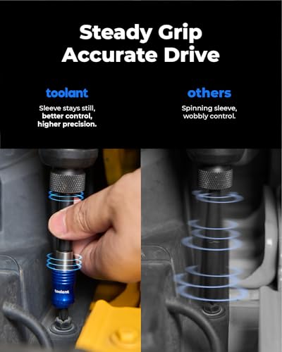 toolant 3pc Magnetic Drill Bit Extension Set, 2.5"/4"/6", Anti-Wobble, 1/4" Hex - size: 3PCS