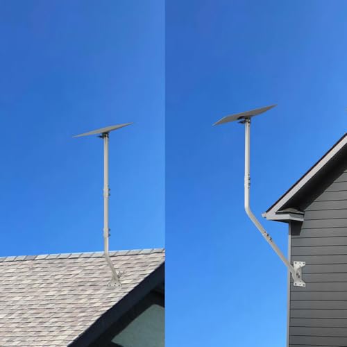 CEKAY J-Pole Mount for Antenna & Weather Station, 1.25 x 49.75 in, White - size: 49.75"