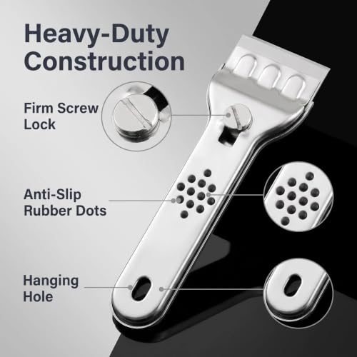 Stainless Steel Razor Blade Scraper With 10 Blades