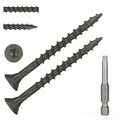 Wood Screws #8 x 2’’, T25 Star Torx Drive Flat Head Deck Screws, Green, 127Pcs (1lb) - color: Green, size: 8X2’’