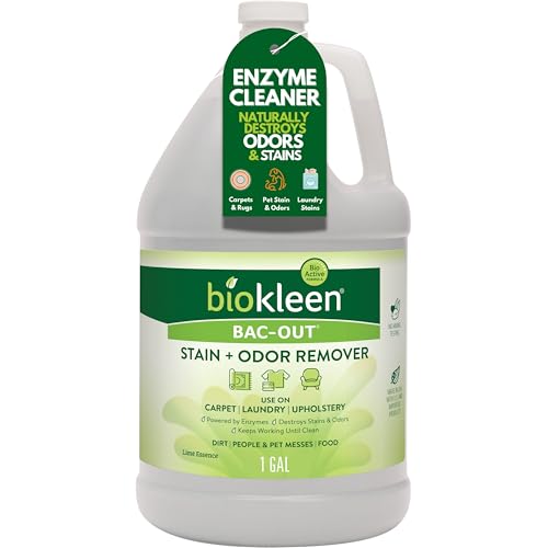 Biokleen Bac Out Enzyme Cleaner, Stain & Pet Odor Eliminator, Lime Scent - size: 128 Fl Oz (Lime)