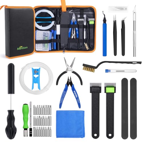 3D Printer Tool Kit with Nozzle Cleaner, PTFE Tube & Deburring Tools