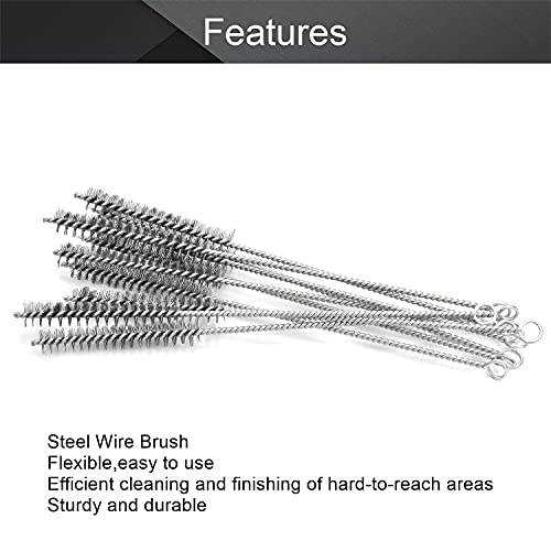 Utoolmart Steel Wire Cleaning Brush, Spiral Power Tube Cleaning Tool, Bottle Brush, 0.6-inch Diameter 12-inch Length, 10pcs - color: 10pcs, size: 1.5cm