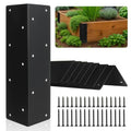 8 Pcs Raised Garden Bed Corner Brackets for 12"-24" Wood Planter Box - size: 11 x 3 x 3 inches